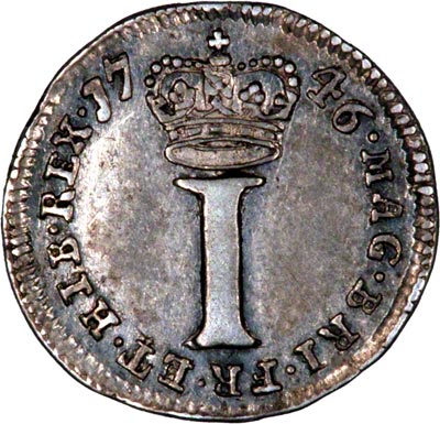 Reverse of 1746 Maundy Penny