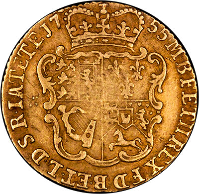 Reverse of George II 1755 Half Guinea