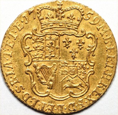 Reverse of 1759 Half Guinea