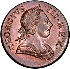 1771 George III Halfpenny Obverse