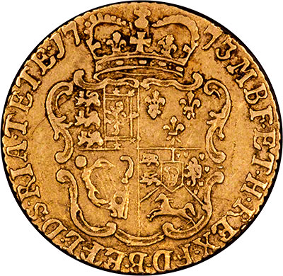 Reverse of George III 1773 Half Guinea
