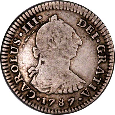 Obverse of 1787 Spanish One Real
