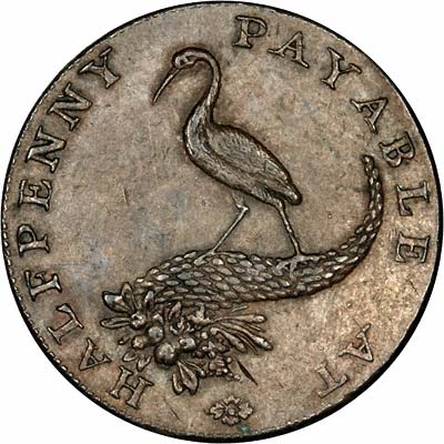 Reverse of 1792 Halfpenny Token