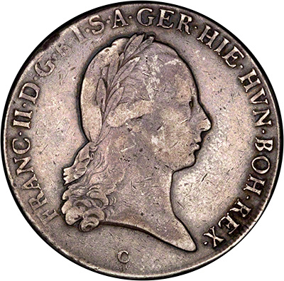 Obverse of 1796 Austrian Thaler
