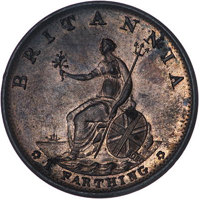 Reverse of 1799 George III Farthing