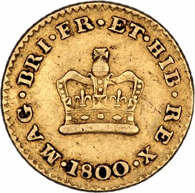 Reverse of 1800 Third Guinea