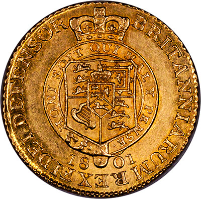 Reverse of 1801 Half Guinea