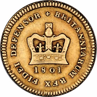 Reverse of 1801 Third Guinea
