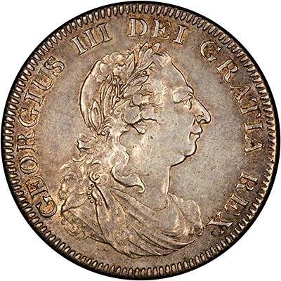 Obverse of 1820 George III Crown