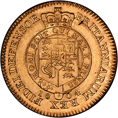 Reverse of 1804 Half Guinea