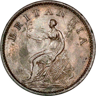 Reverse of 1806 George III Half Penny
