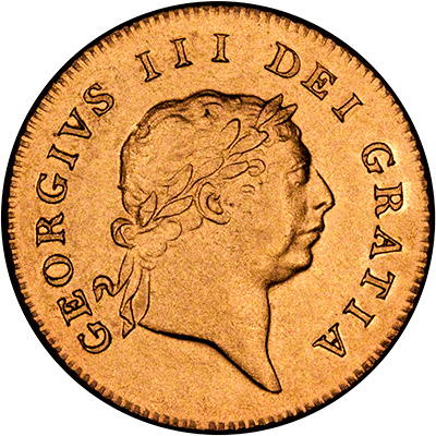 George III on Obverse of 1809 Half Guinea