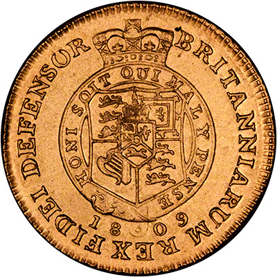 Reverse of 1809 Half Guinea