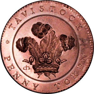 Reverse of 1811 Tavistock Penny Token