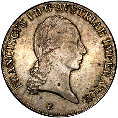 Obverse of 1818 Austrian Thaler
