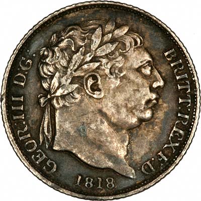 Obverse of 1818 Sixpence