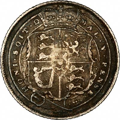Reverse of 1818 Sixpence