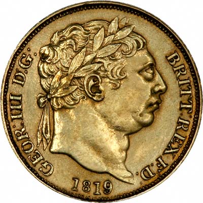 Obverse of 1817 George III Shilling