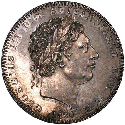 Obverse of 1818 George III Crown