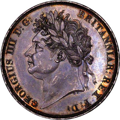 Obverse of 1821 George IV Crown