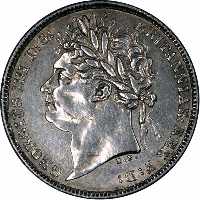 Obverse of 1821 Sixpence