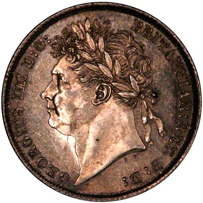 Obverse of 1825 George IV Shilling