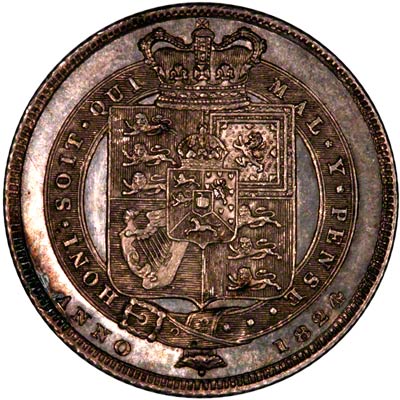 Reverse of 1825 George IV Shilling