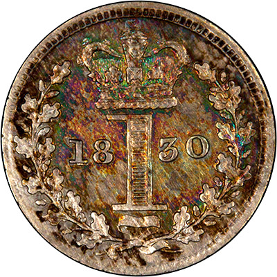 Reverse of 1830 Maundy Penny