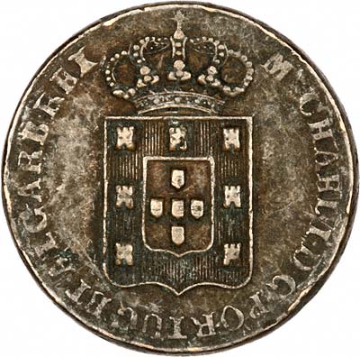 Reverse of Portuguese 1832 40 Reis