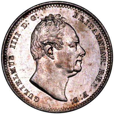 Obverse of 1837 George IV Shilling