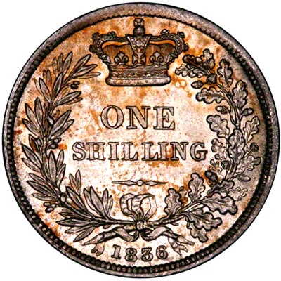 Reverse of 1837 George IV Shilling