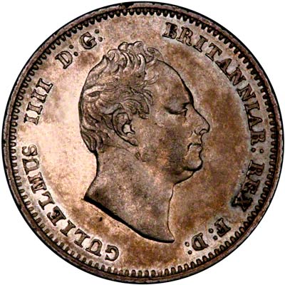 Obverse of 1837 William IV Groat