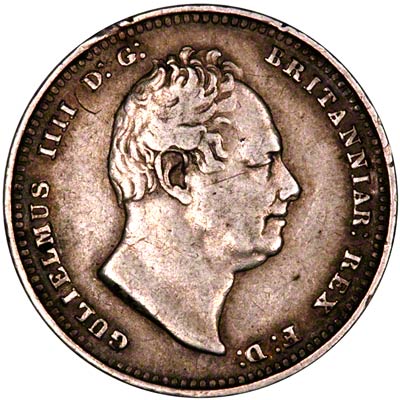 Obverse of 1837 George IV Shilling