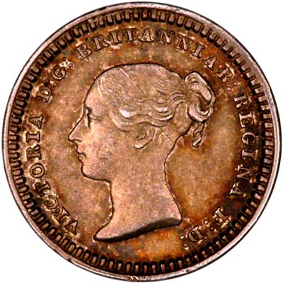 Obverse of 1839 Threehalfpence
