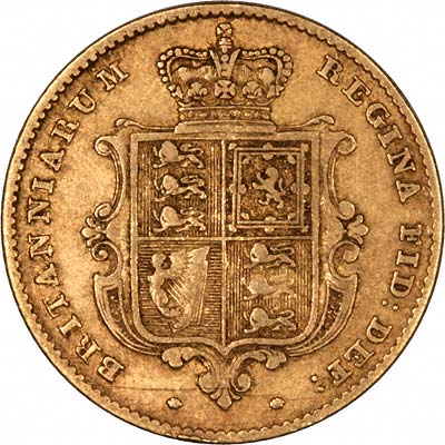 Reverse of 1844 Half Sovereign