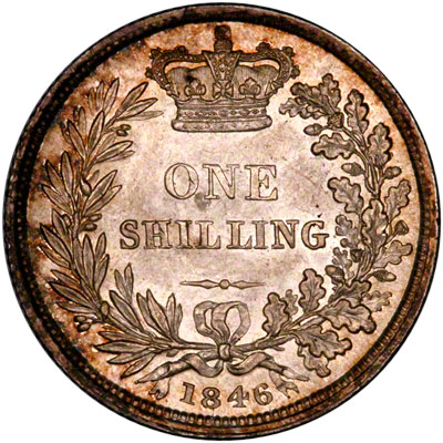 Reverse of 1846 Shilling