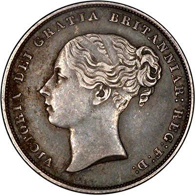 Obverse of 1853 Shilling
