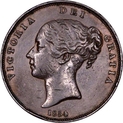 Obverse of 1854 Penny