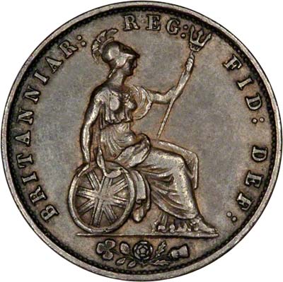 Reverse of 1855 Victoria Half Penny