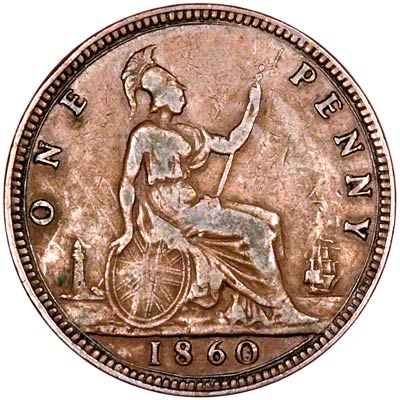 Reverse of 1860 Penny