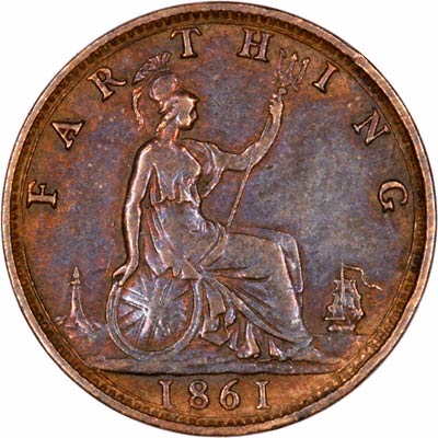 Reverse of 1861 Farthing