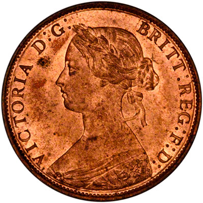 Obverse of 1861 Victoria Half Penny