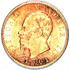 1861 Italy 20 Lire