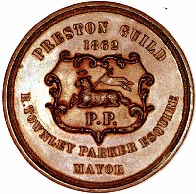 Reverse of Preston Guild Medallion 1862