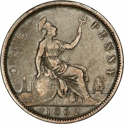 Reverse of 1862 Penny