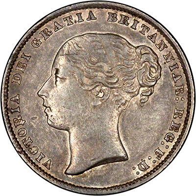 Obverse of 1865 Shilling