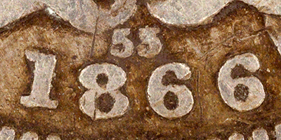 Closeup of Die Number