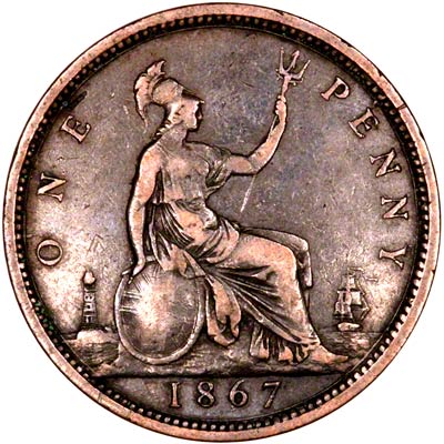 Reverse of 1861 Penny
