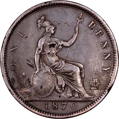 Reverse of 1870 Penny