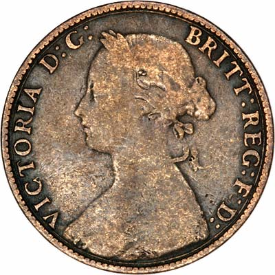 Obverse of 1874 Victoria Half Penny